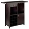 Contemporary Home Living 40" Espresso Elegant Macon Rectangular Wine Bar Cabinet
